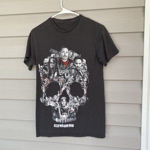 Walking Dead T Shirt Small Black Front Large Graphic